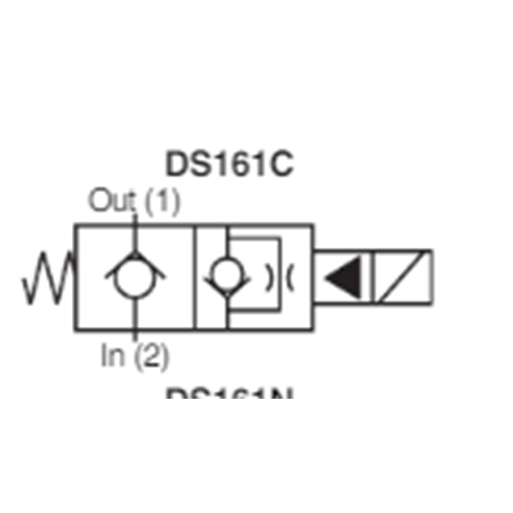 Selonoid valf, 2/2, 1'den 2'ye kısmalı, tek çekli, NK, 150 lt, 210 bar, 24VDC, C16-2