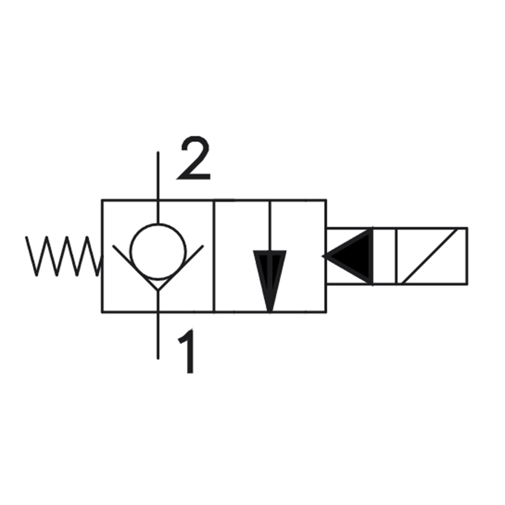 Selonoid valf, 2/2, tek çekli, NK, 38 lt, 350 bar, 24V DC, C08-2