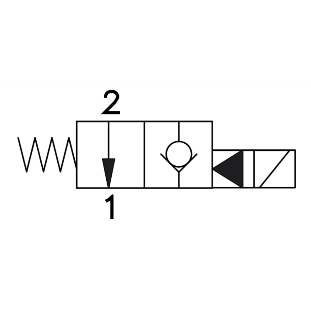 Selonoid valf, 2/2, tek çekli, NA, 38,5 lt, 350 bar, 12V DC, C08-2