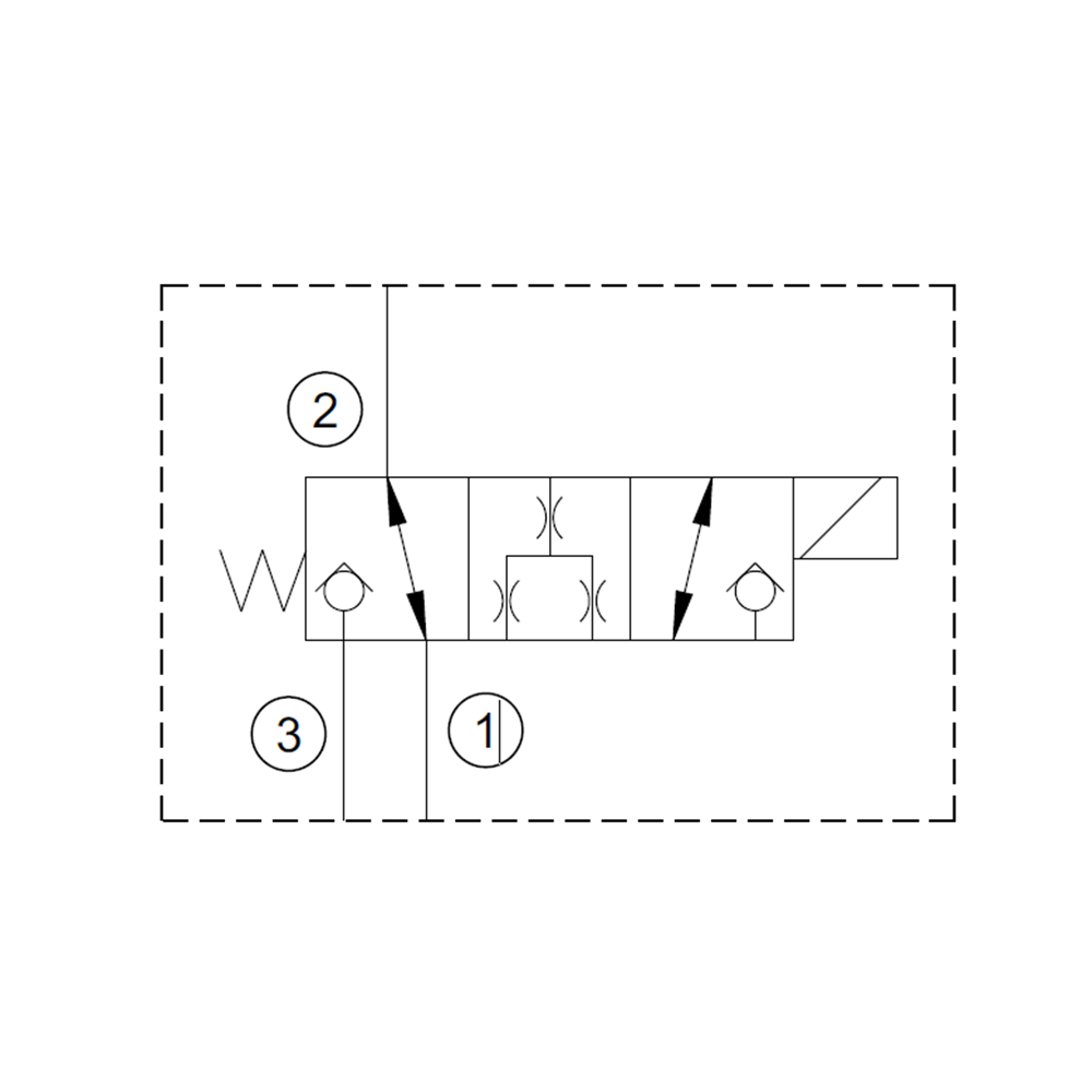 Selonoid valf, 3/2, 1-2'ye açık, enerjilendirildiğinde 2-3'e açık, 30 lt, 350 bar, 24V DC, T-11A