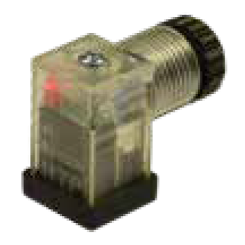 Soket, ledli, kare, 16x16x26mm, ayak aralığı 8mm, 2+1 kutup, diyotlu, 230V DC