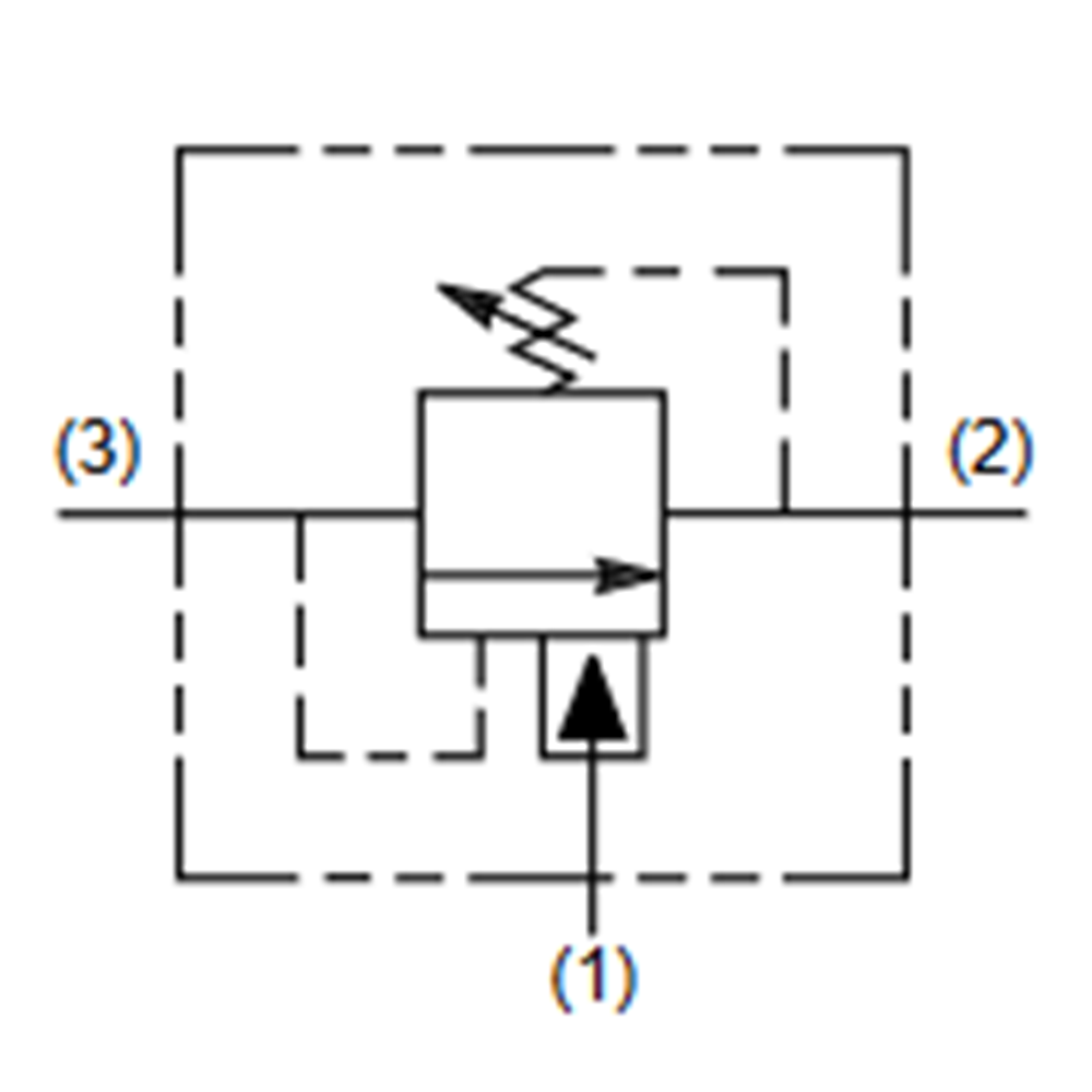 Boşaltma valfi, 5,63 lt, 14-207 bar, 1'den pilot, alyanlı, C10-3