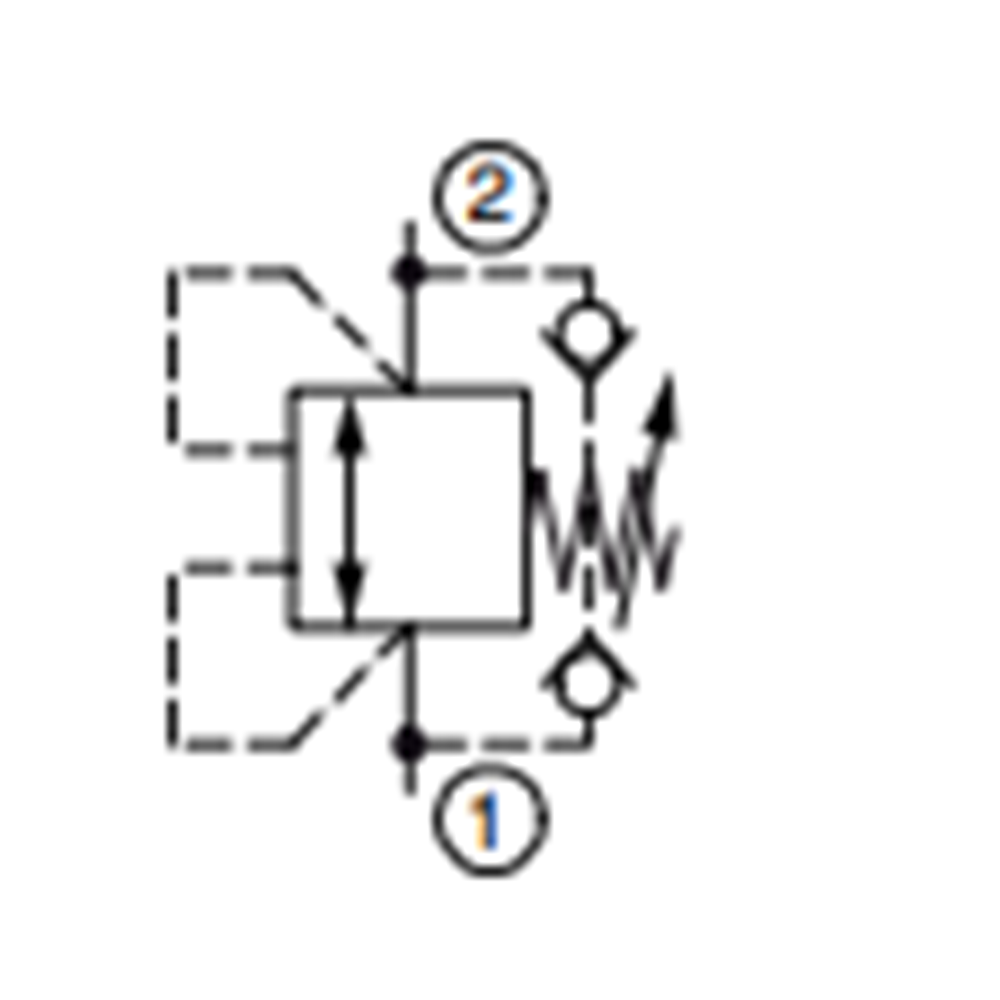 Emniyet valfi, çift yönlü, viton, 75 lt, 205 bar, C10-2
