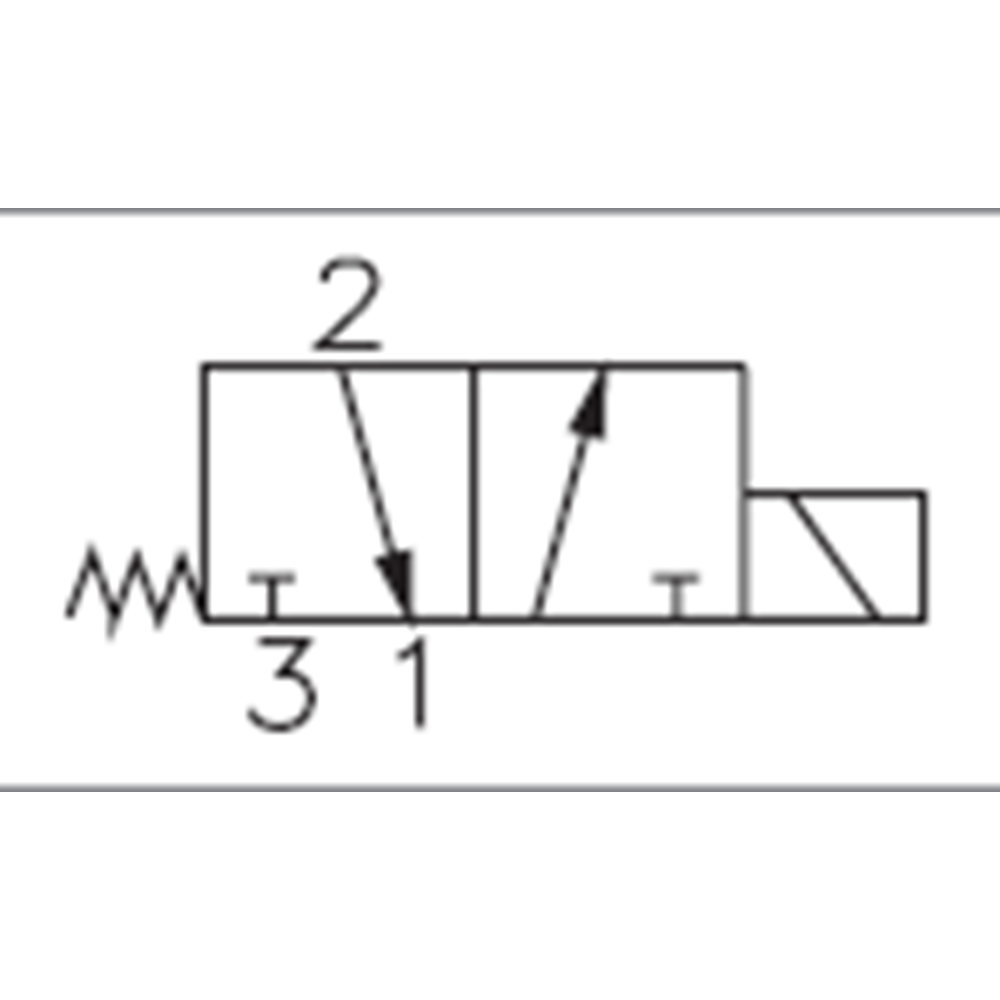 Selonoid valf, 3/2, 2-1 açık, enerjilendiğinde 3-2 açık, 30 lt, 350 bar, bobinsiz, C08-3