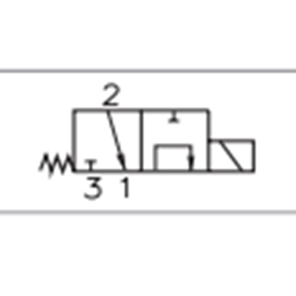 Selonoid valf, 3/2, 2-1 açık, enerjilendiğinde 3-1 açık, 30 lt, 350 bar, bobinsiz, C08-3