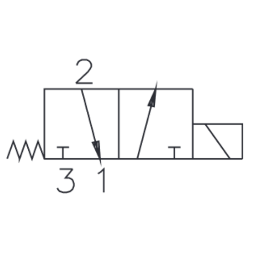 Selonoid valf, 3/2, 2-1 açık, enerjilendiğinde 3-2 açık, 60 lt, 350 bar, bobinsiz, C10-3