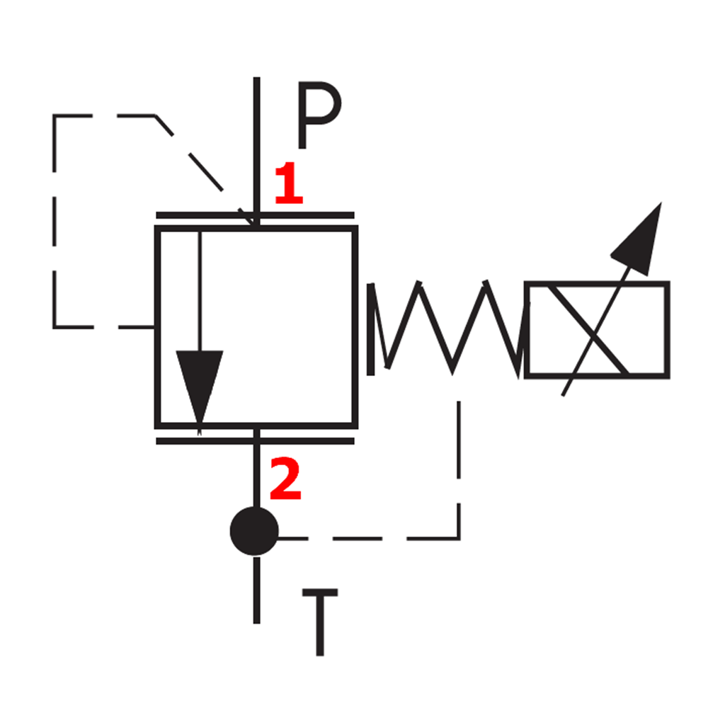 Oransal emniyet valfi, direkt uyarılı, 1,5 lt, 350 bar, 24V DC, C08-2