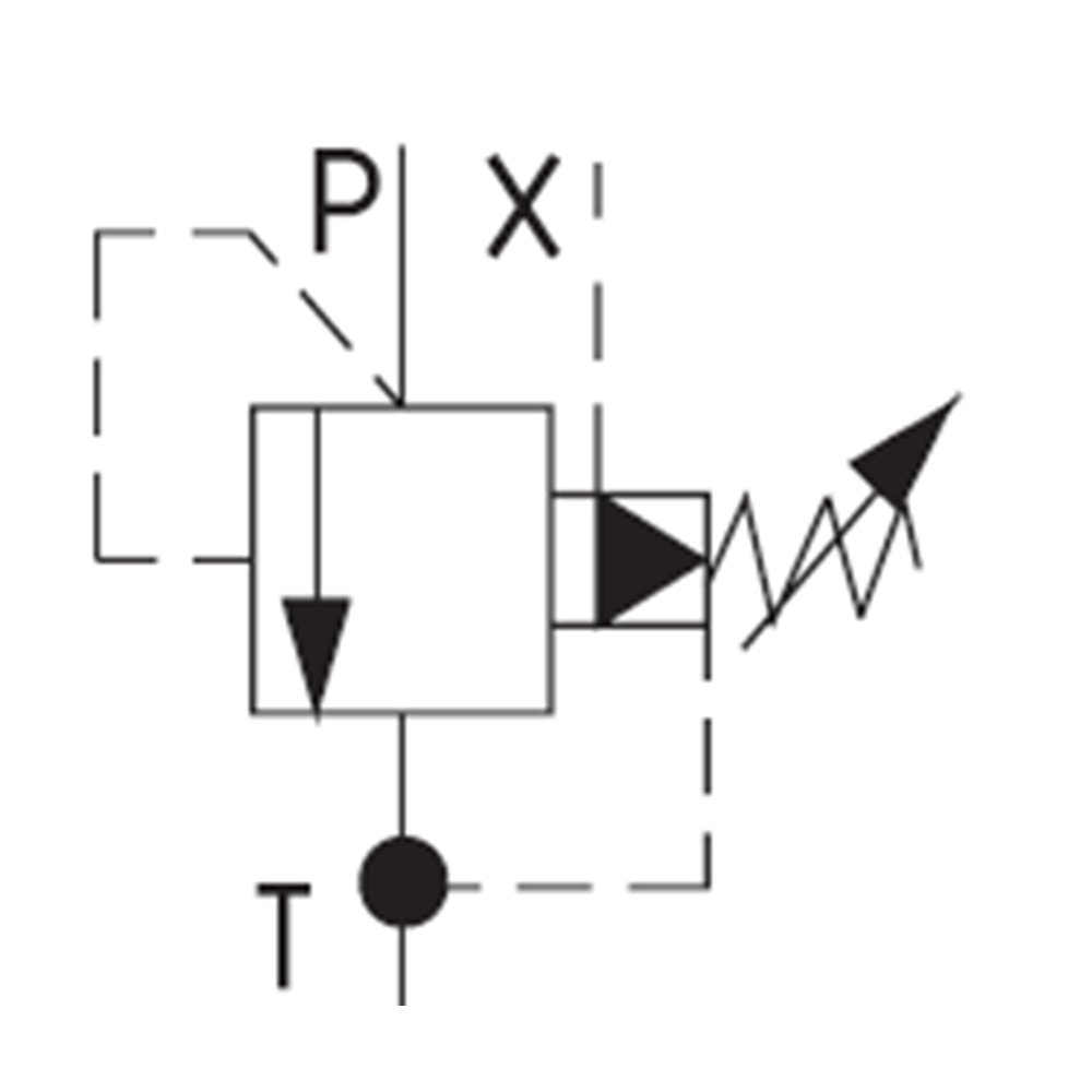Emniyet valfi, dıştan pilotlu, spool tip, 70 lt, 420 bar, QF2 - burun Ø18 - M22x1,5