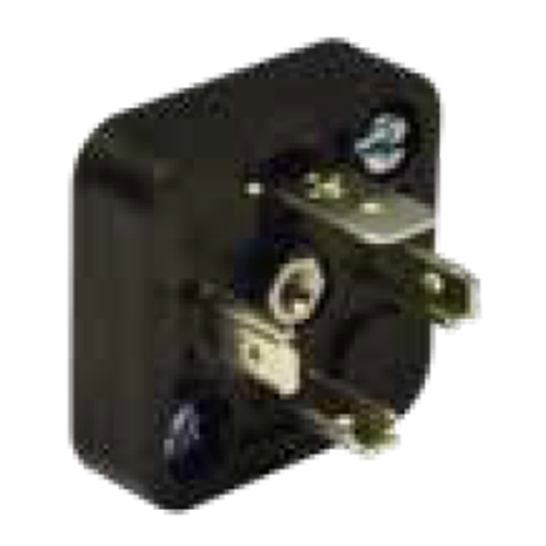 Soket bazası, kare, 28,8x28,8x9,1mm, ayak aralığı 18mm, 3+1 kutup, 250V AC/ 300VDC