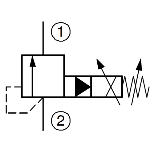 Oransal emniyet valfi, spool tip, ters emniyet, 60 lt, 160 bar, 24V DC, 3/4-16 UNF (C09-2)