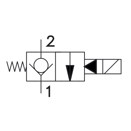 Selonoid valf, 2/2, tek çekli, NK, 38 lt, 350 bar, 12V DC, C08-2