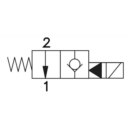 Selonoid valf, 2/2, tek çekli, NA, 38,5 lt, 350 bar, 12V DC, C08-2