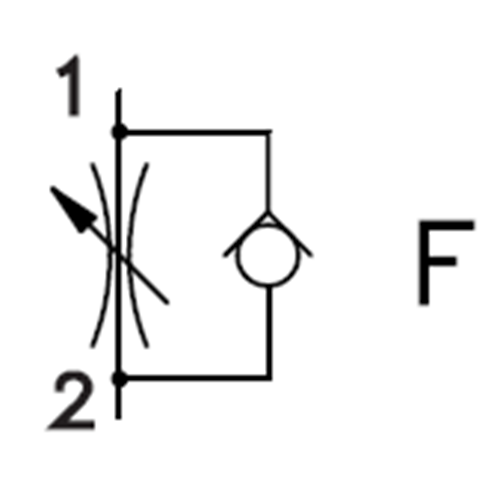 Hız ayar valfi, çekli, 136 lt, 350 bar, C12-2U (23,8)