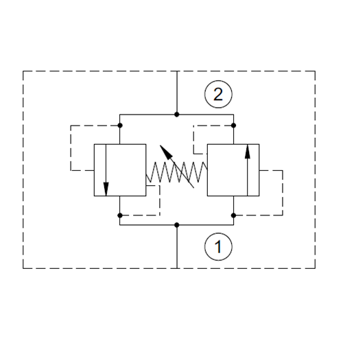 Emniyet valfi, çift yönlü, 75 lt, C10-2