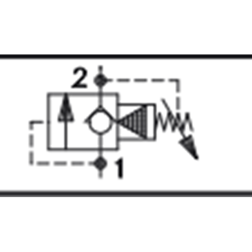 Emniyet valfi, pilot uyarılı, ters çekli, 230lt, 350 bar, C12-2U (23,8)