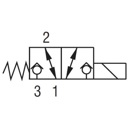 Selonoid valf, 3/2, çift yönlü, NA, 30 lt, 350 bar, bobinsiz, C08-3