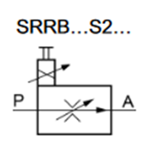 Oransal hız ayar, hat tipi, 2/2, 80 lt, 315 bar, P 3/4, A 1/2, 24V DC