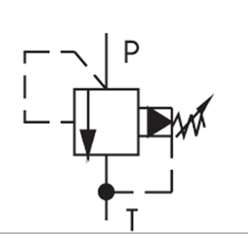 Emniyet valfi, pilot uyarılı, spool tip, 70 lt, 320 bar, QG2 - burun Ø18 - M22x1,5, Koruyucu Kapaklı