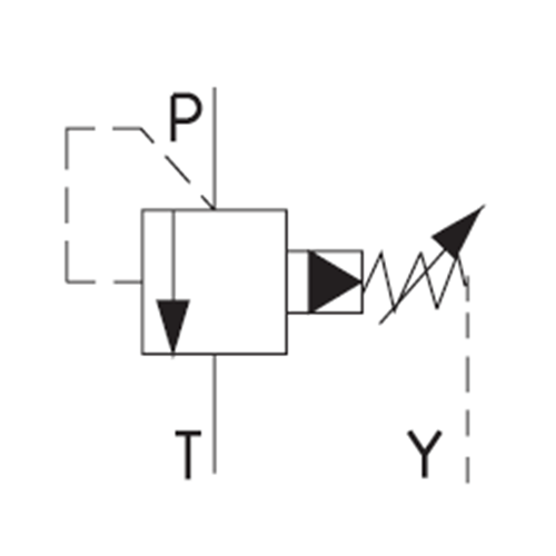 Emniyet Valfi, dıştan pilotlu, spool tip, 70 lt, 210 bar, QF2 - burun Ø18 - M22x1,5