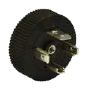 Soket bazası, yuvarlak, Ø34x10,5mm, ayak aralığı 18mm, 3+1 kutup, 250V AC/ 300VDC