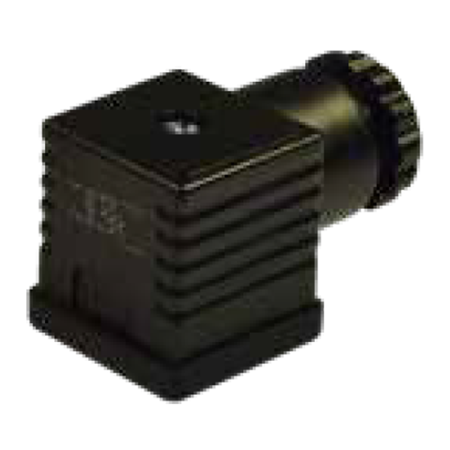 Soket, kare, 27,4x27,4x30mm, ayak aralığı 18mm, 2+1 kutup, akım korumalı, 24V AC