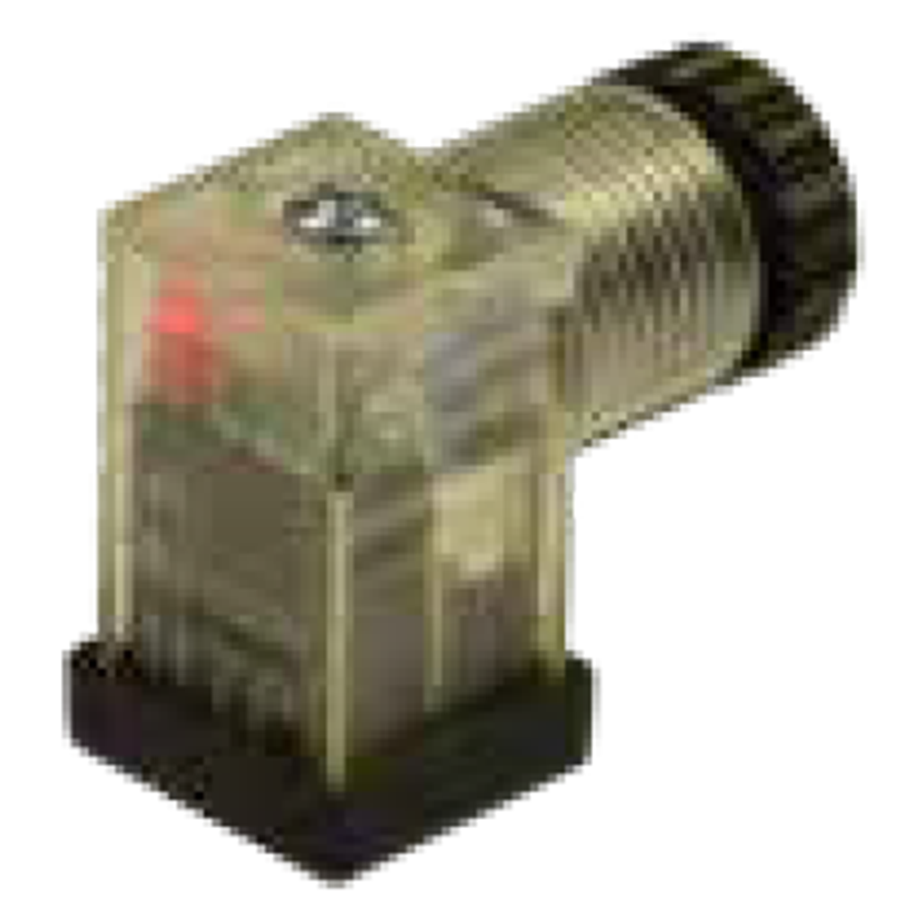 Soket, ledli, kare, 16x16x26mm, ayak aralığı 9,4mm, 2+1 kutup, akım korumalı, 24V AC/DC